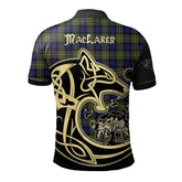MacLaren Modern Tartan Polo Shirt Viking Wolf